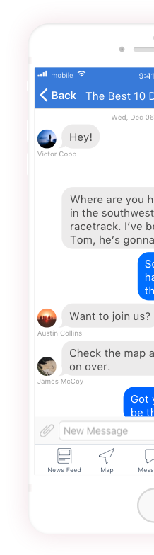Group Chat in-app view